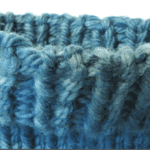 Invisible Ribbed Bind-Off shown on a toe-up sock