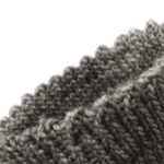 gray fingering-weight sock cuff with the picot hem bind-off