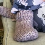 Jeny's Surprisingly Stretchy Bind-Off on Super-Bulky Pink Knit Socks