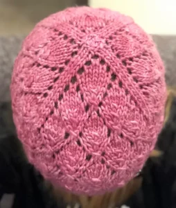 Pink foliage hat